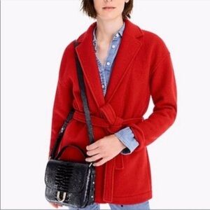 J. Crew Red Pea Coat
